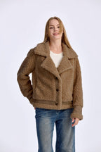 Shearling Lapel Collar Jacket image 3