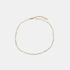 Margaux Pearl Necklace detail view styled for Avrienne