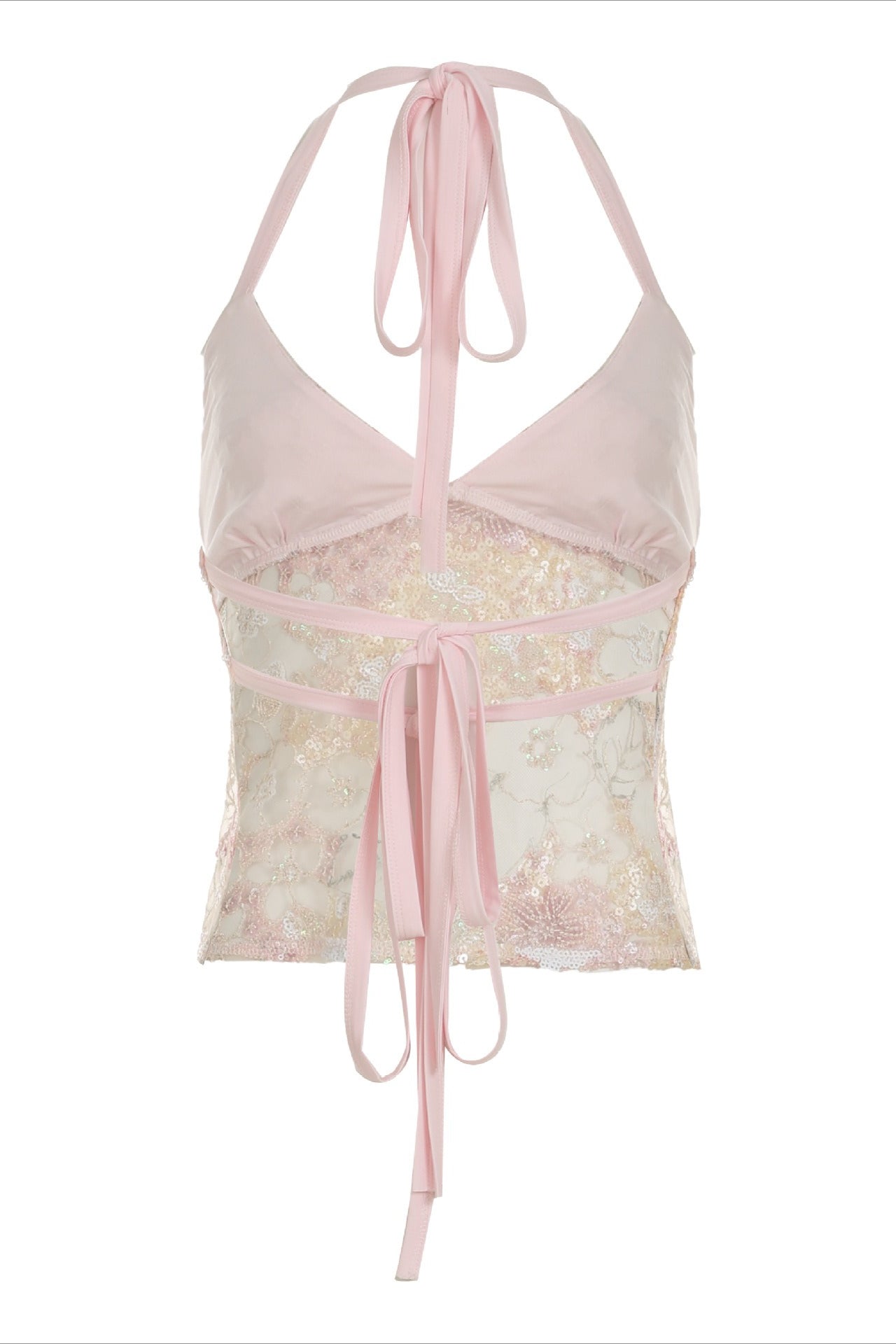 Sweet Hot Shee Sequin Lace Halter Top image 6