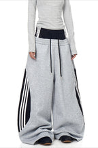 Double Waist Drawstring Stripe Pants image 2