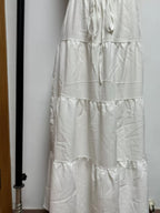 Capri Tiered Maxi Skirt detail view styled for Avrienne