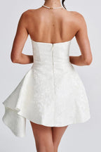 Strapless Jacquard Mini Party Dress image 6
