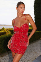 Sequin Embroidery Cami Mini Dress image 9