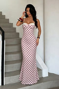 Polka Dot Spaghetti Strap Bodycon Maxi Dress image 1