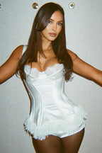 Patchwork Lace Ruffle Bone Shaping Cami Top image 4