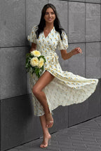 Printed Puff Sleeve Cotton Midi Dress image 15