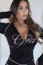 Retro Y2K Slim Letter Print Two-Piece Set image 2