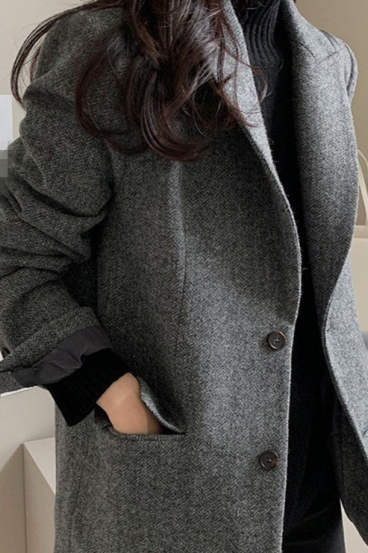 Wool Blend Solid Color Blazer image 6