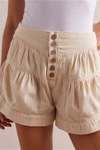 Ruffled Hem A line Denim Casual Shorts image 4