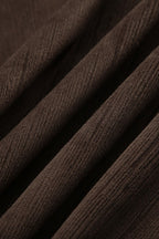 Retro Brown High Waist Asymmetrical Skirt image 4