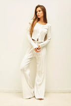 Soft Casual Cutout Jacquard Two Piece Set image 6