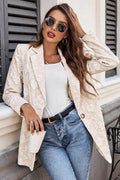 Jacquard Slim Fit Single-Button Blazer image 1