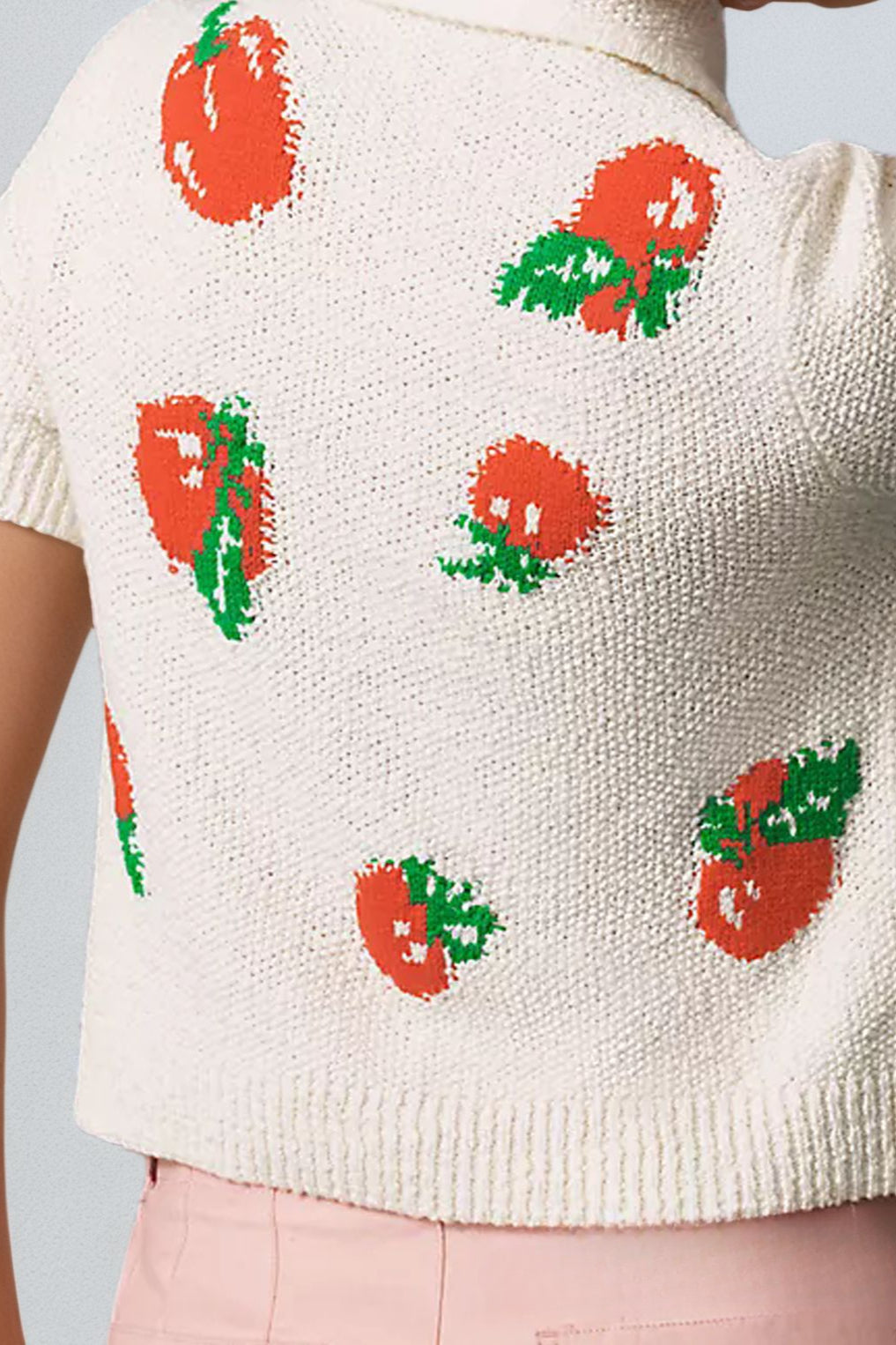 Jacquard Short Sleeve Knit Cardigan image 3