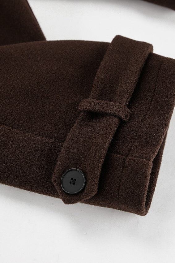 Brown Wool Blend Double Breasted Jacket image 6