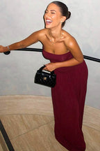 Strapless Off Shoulder Maxi Formal Dress image 6