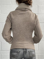 Pleated Lapel Knit Jacket Coat image 3