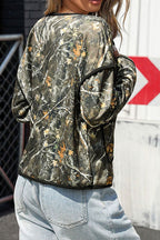 Retro Print Round Neck Cardigan Coat image 4