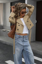 Casual Double Button Short Jacket image 6
