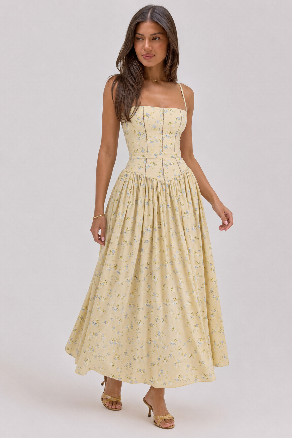 Chic Floral Print Cami Slip Maxi Dress image 8