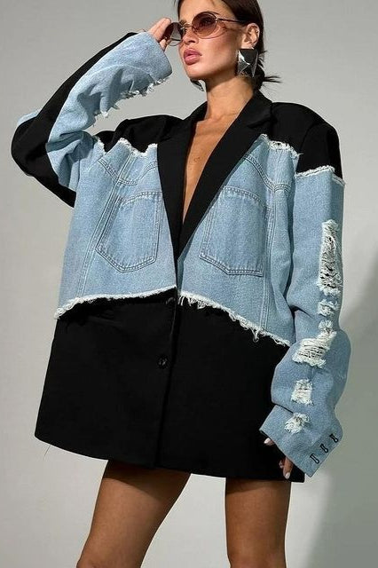 Loose Fit Summer Denim Coat image 1