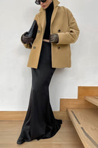 Loose Wool Lapel Coat image 8