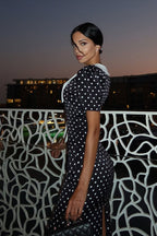 Polka Dot Vintage Print Maxi Dress image 3