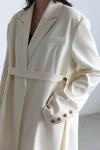 Belted Shoulder Detail Blazer image 4