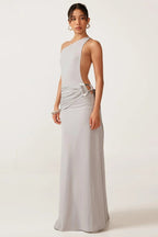 Sexy Backless Metal Detail Bodycon Maxi Dress image 8