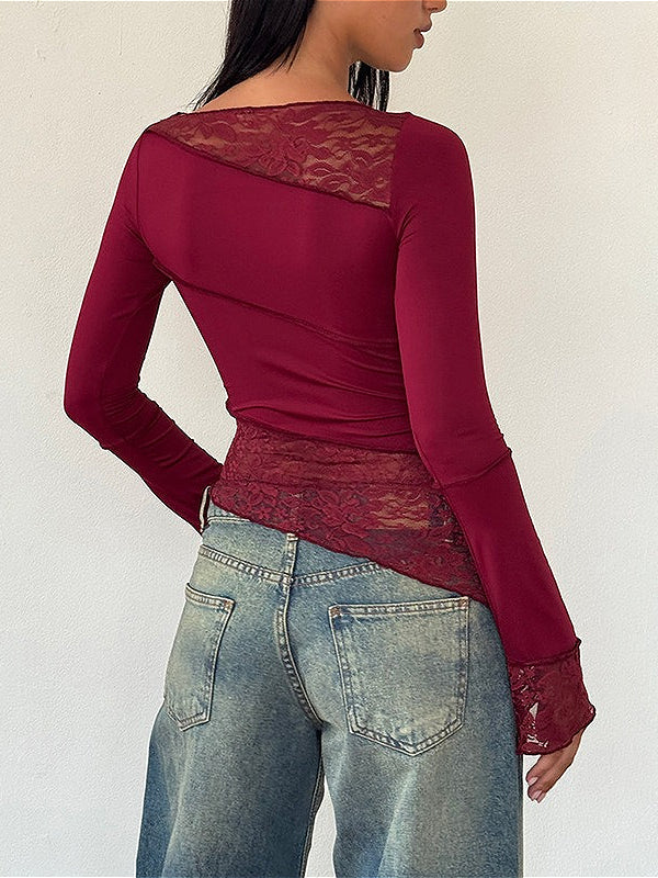 Vintage Slim Fit Floral Detail Long Sleeve Long Sleeve Tee image 3