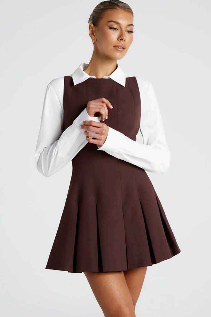 Solid Color Wide Hem Sleeveless Cocktail Dress image 4