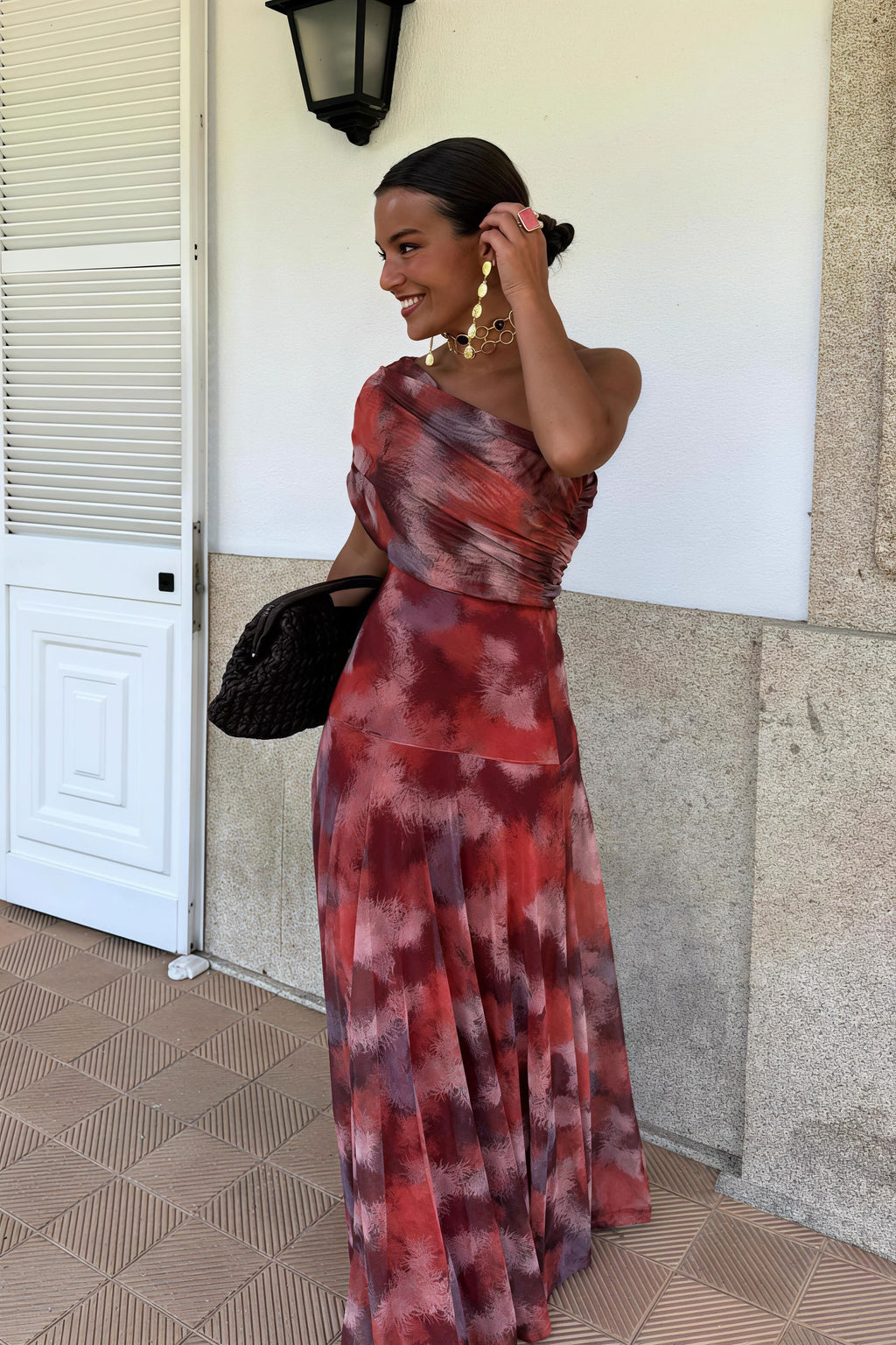 Floral Print Ruched Flared A-Line Vacation Mini Dress image 2