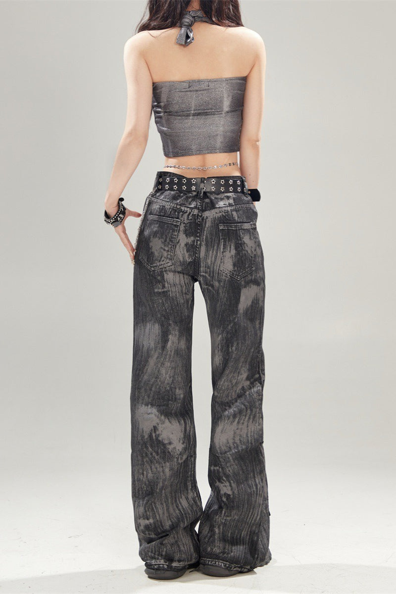 Black Vintage High Waisted Denim Jeans image 2