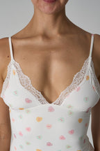 Lace Trim Floral V Neck Sexy Cami Top image 9