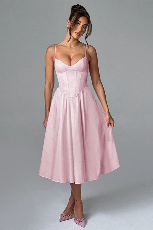 V-Neck Sleeveless Belted Bodycon Maxi Dress image 3