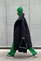 Long Stand Collar Relaxed Quilted Puffer Jacket image 23
