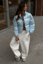 Essential Cropped Puffy Puffer Jacket image 7