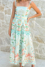 Fresh Linen Floral Swing Boho Dress image 8