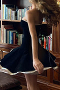 Velvet Bustier A-line Cocktail Dress image 4