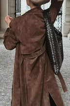 Vintage Brown Belted Long Coat image 4