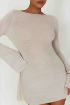 Bell Sleeve Knit Sweater Dress image 2