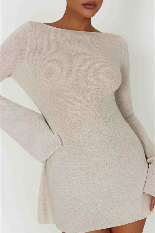 Bell Sleeve Knit Sweater Dress image 2