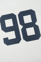 Casual Loose Number Print Off Shoulder Crew T-shirt image 11