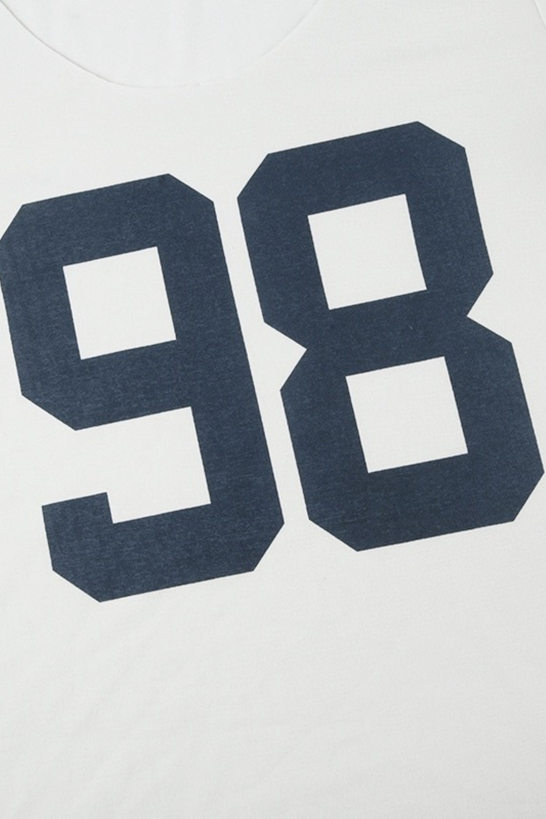 Casual Loose Number Print Off Shoulder Crew T-shirt image 11