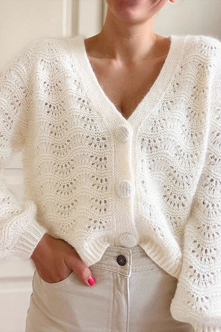 Lace Detail Long Sleeve Cardigan image 2
