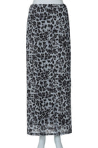 Casual Mesh Leopard Print Skirt image 8