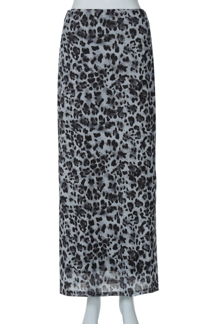 Casual Mesh Leopard Print Skirt image 8