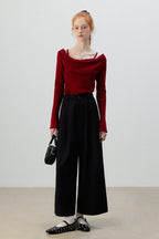 Burgundy Mock Two Piece Knit Top image 11