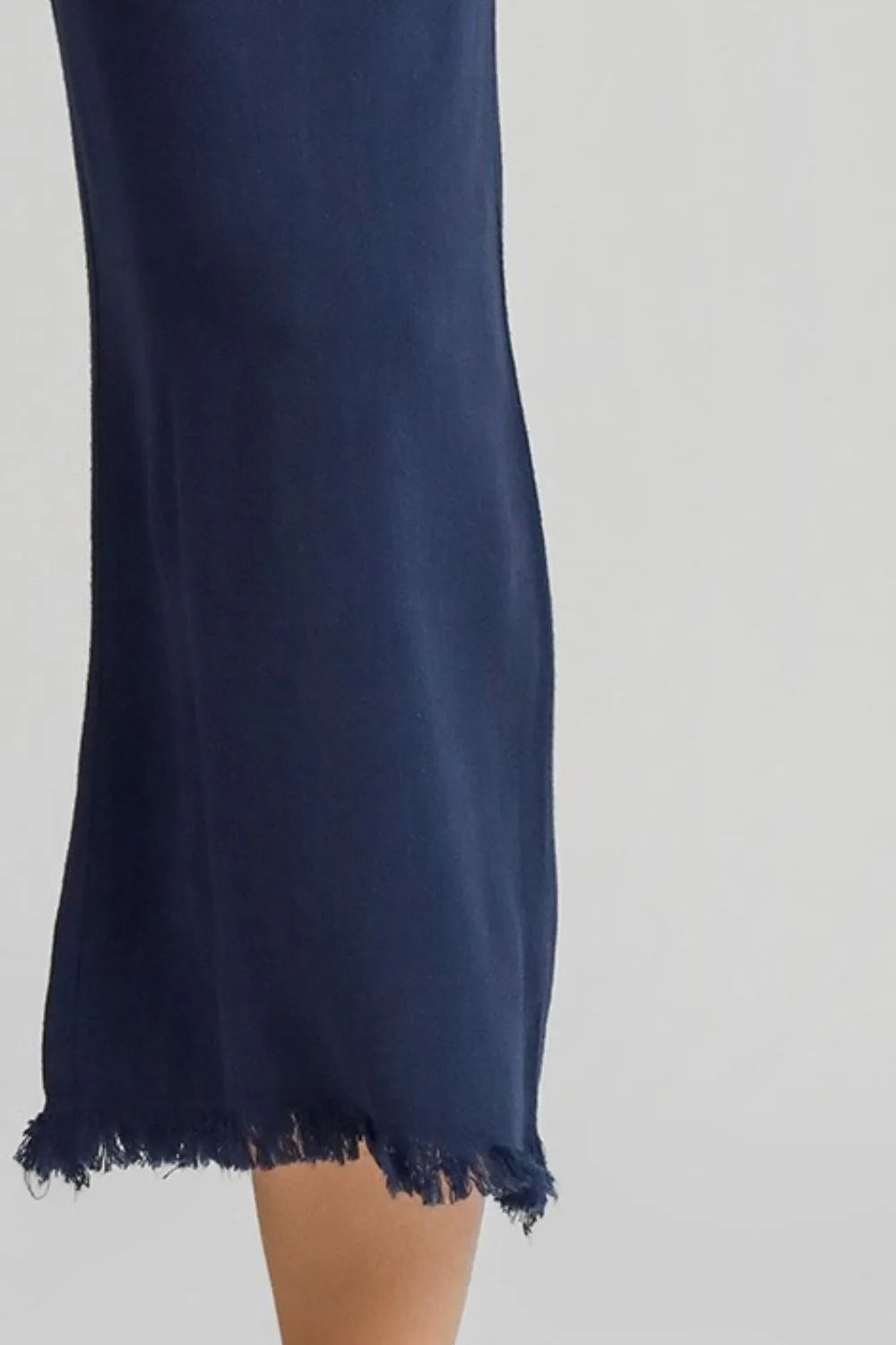 Kaia Linen Trousers detail view styled for Avrienne