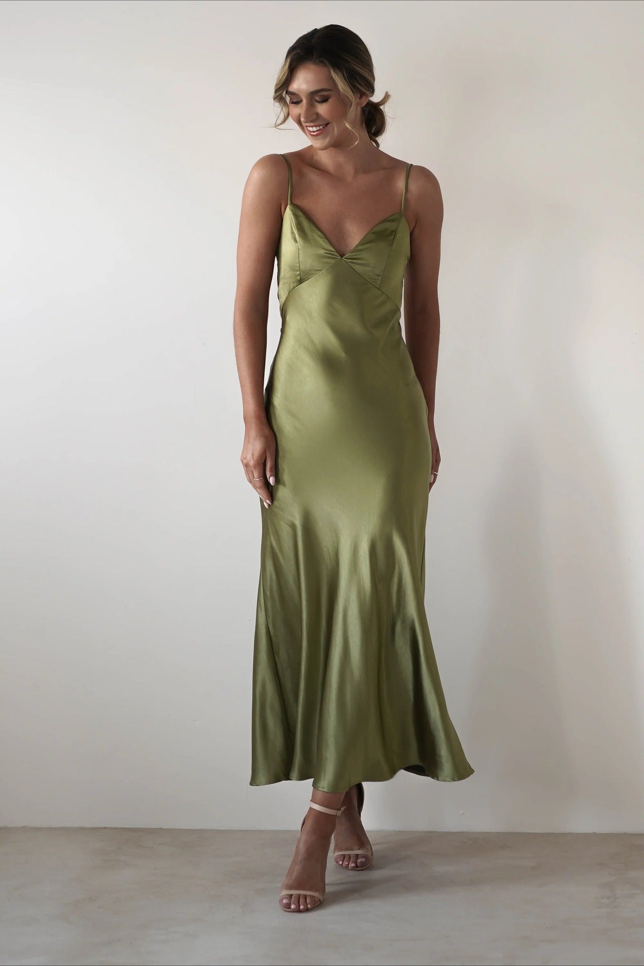 Satin Backless Tie Party Dress image 15