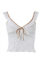 Sexy Sheer Lace Panel Trim Cami Top image 5
